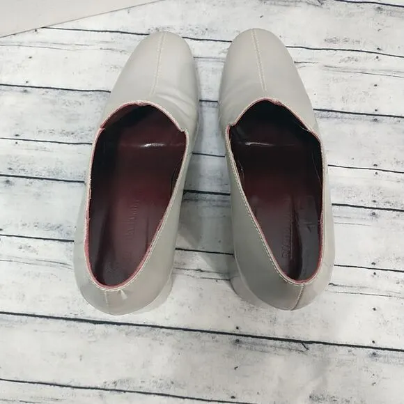 Rachel Comey May Gray Leather Loafer Block Heel Pumps Heels Size 5.5.