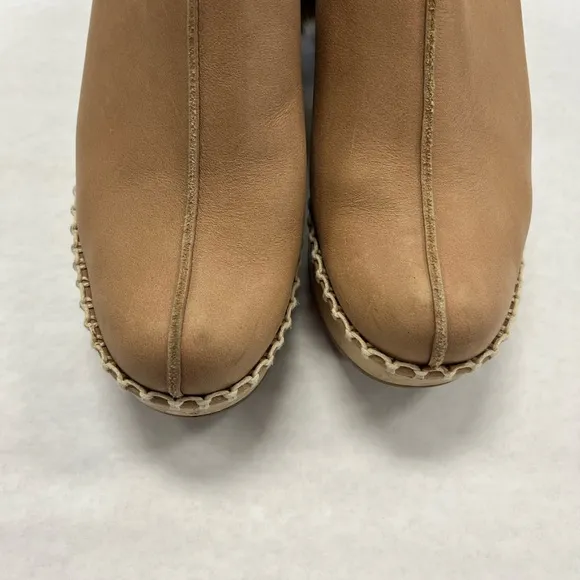 Rachel Comey Tan Leather and Alpaca Fur Clogs Sz. 8.5