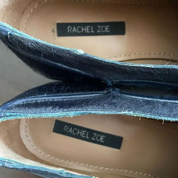 Rachel Zoe Black Pony Hair Leather Oxfords $200 8