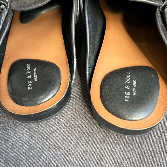 Rag &amp; Bone Asley Suede slides, Black, SIze 38