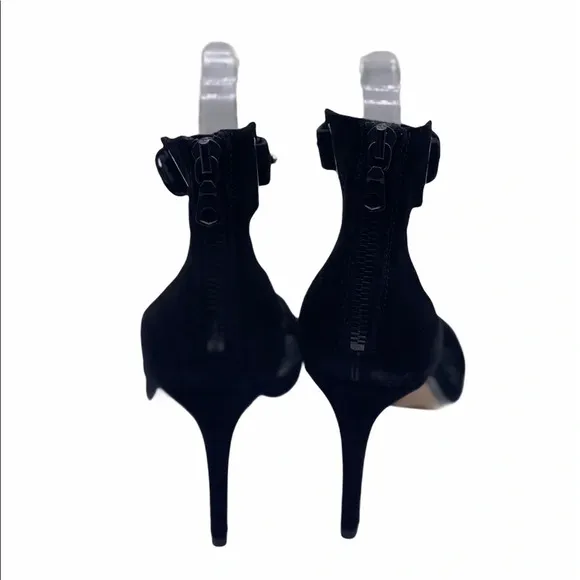 RAG &amp; BONE NIB Black Tamira Studded Suede Heels (Damaged Box)