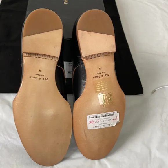 Rag&amp;Bone AUDREY Leather Oxfords  Shoes in Black Size-EU 35/US 5 New NWT