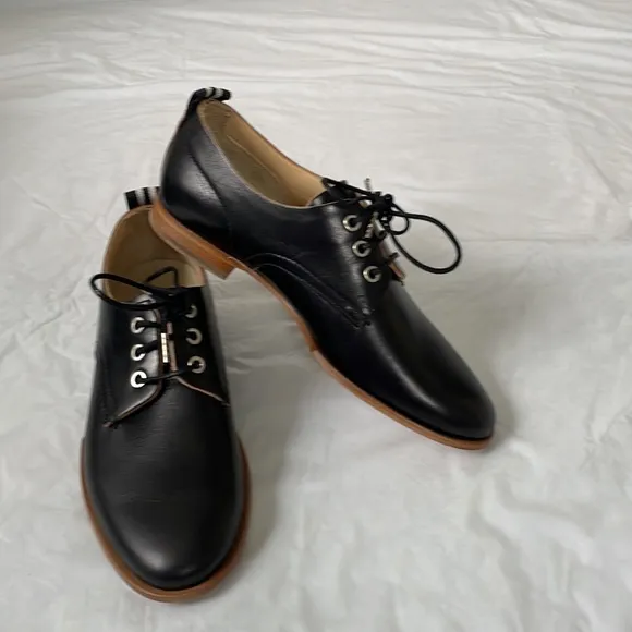 Rag&amp;Bone AUDREY Leather Oxfords  Shoes in Black Size-EU 35/US 5 New NWT