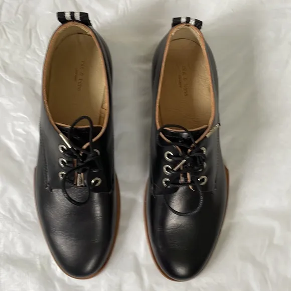 Rag&amp;Bone AUDREY Leather Oxfords  Shoes in Black Size-EU 35/US 5 New NWT