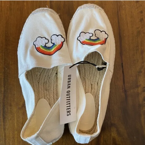 Rainbow Summer Espadrille Flats