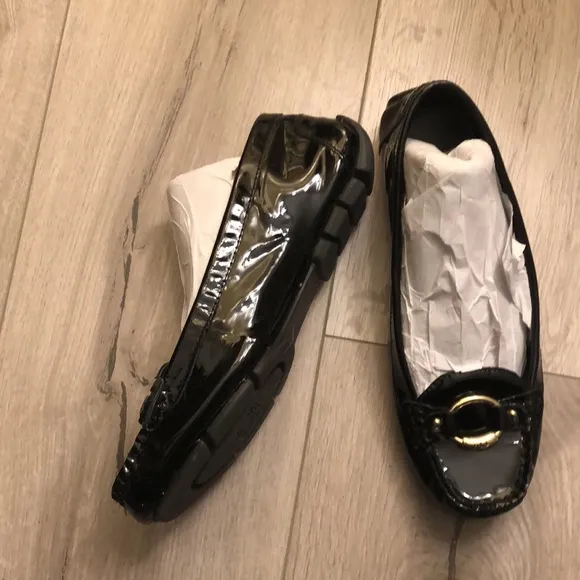Ralph Lauren Patent Leather Slip On Loafers
