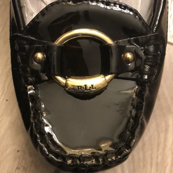 Ralph Lauren Patent Leather Slip On Loafers