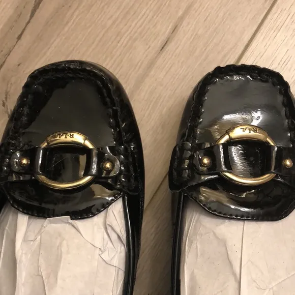 Ralph Lauren Patent Leather Slip On Loafers