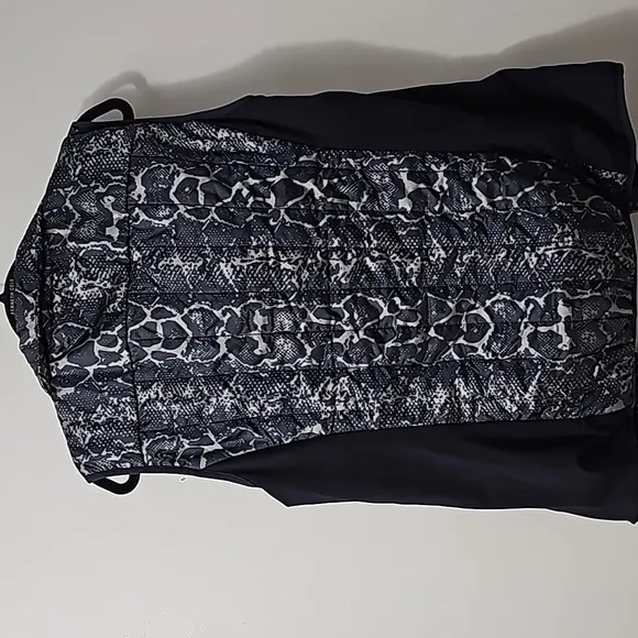 Rare! Anatomie Women's Quilted Print Puffer Lightweight Full Zip Vest