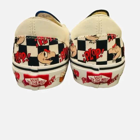 RARE Classic Vans Checkerboard Slip-On Collaboration Vans x Condorito Sneakers