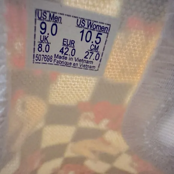 RARE Classic Vans Checkerboard Slip-On Collaboration Vans x Condorito Sneakers