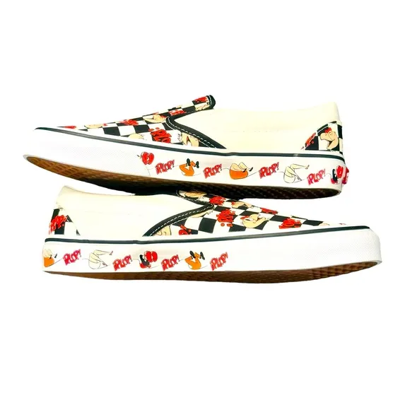 RARE Classic Vans Checkerboard Slip-On Collaboration Vans x Condorito Sneakers
