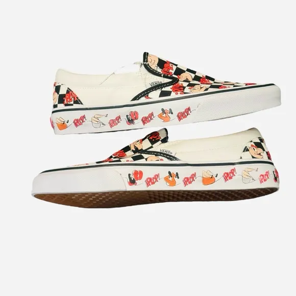 RARE Classic Vans Checkerboard Slip-On Collaboration Vans x Condorito Sneakers