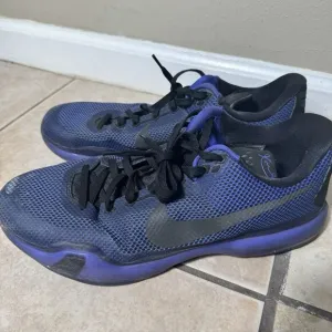 RARE Nike Kobe 10 Blackout Men's 13 Violet Black Shoes US Basketball 705317-005