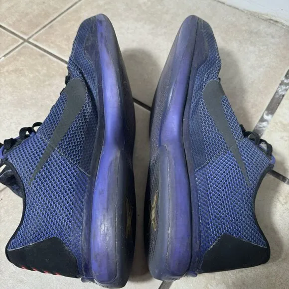 RARE Nike Kobe 10 Blackout Men's 13 Violet Black Shoes US Basketball 705317-005