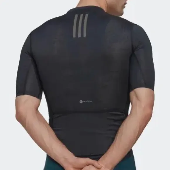 RARE NWT ADIDAS PARLEY SHORT SLEEVE BLACK BREATHABLE CYCLING JERSEY MEN’S SMALL
