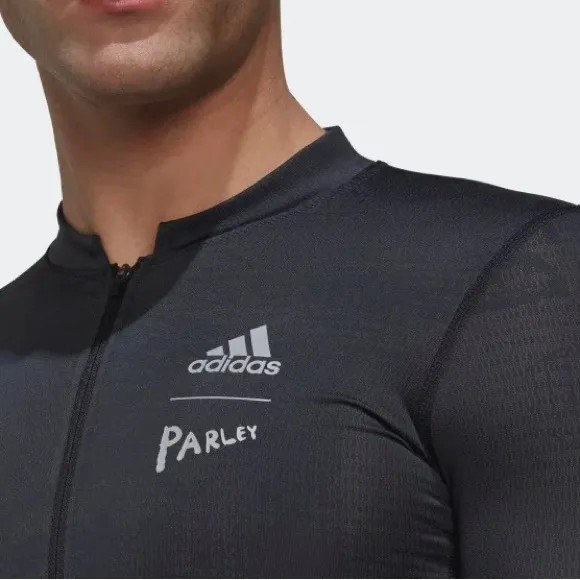 RARE NWT ADIDAS PARLEY SHORT SLEEVE BLACK BREATHABLE CYCLING JERSEY MEN’S SMALL