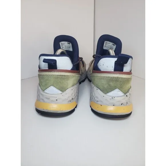 Rare Vtg New Balance NB 574 V2 Sport Mens Sz 9.5 Tan/Navy/Brown Suede colorblock
