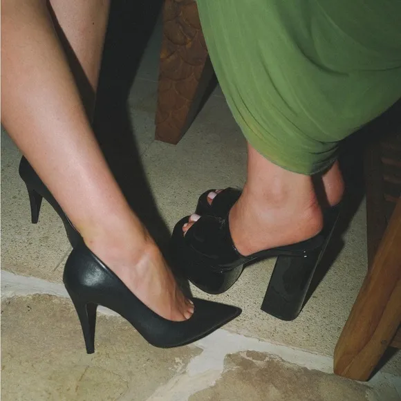 RAVINA PLATFORM HEELS BLACK