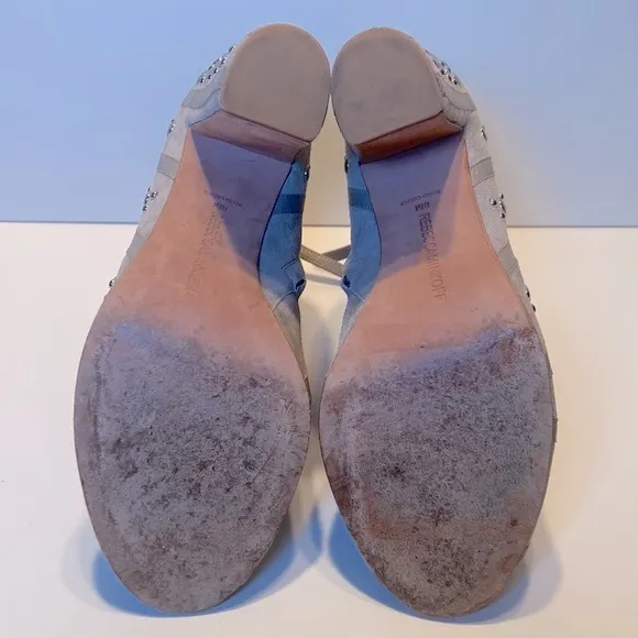 Rebecca Minkoff Mila Runway Studded Open Toe Booties Size 8
