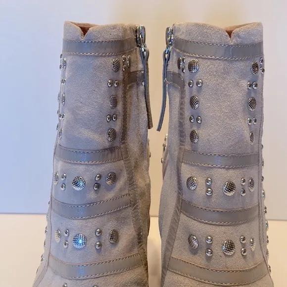 Rebecca Minkoff Mila Runway Studded Open Toe Booties Size 8