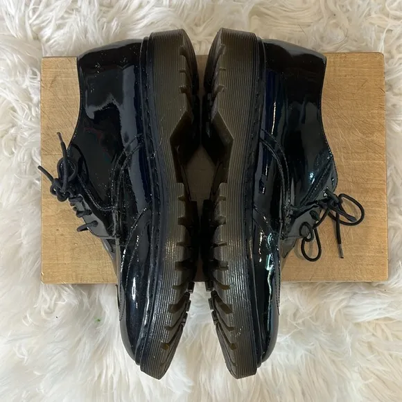 RED Valentino Patent Leather Lace Up Oxfords