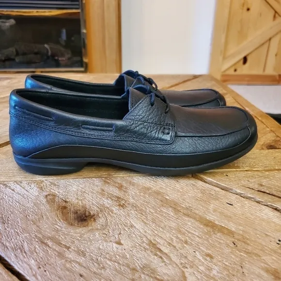 Red Wing Women's Comfort Moc Toe Squar Boat Shoes - Black Leather Size 9AA