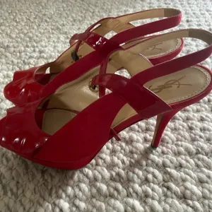 Red Yves saint Laurent open toe heels sz 41