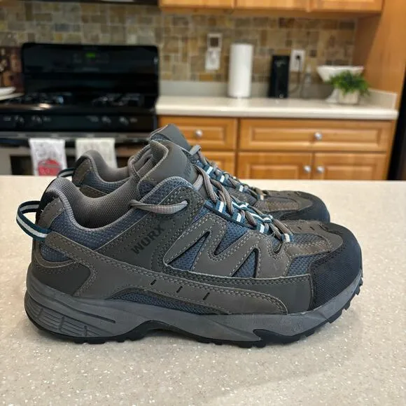 Redwing Worx Mens 7.5M Gray Lightweight Athletic Aluminum Toe Work Shoes