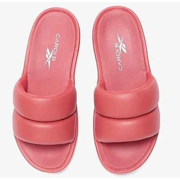 Reebok Cardi B Slide Sandals HP2219 Modern Red Women's Size 7