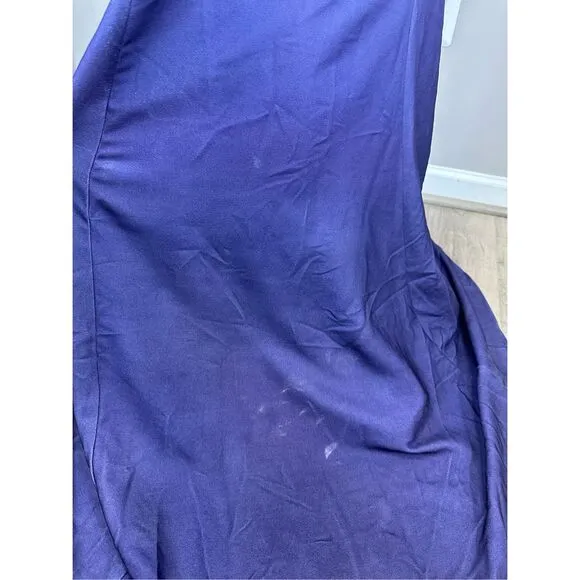 Rene Ruiz Embellished Halter Ombré Chiffon Gown Periwinkle Size US4 $995
