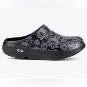 Retired Limited Edition OOFOS Oocloogs Midnight Tropics Clog Mule Unisex