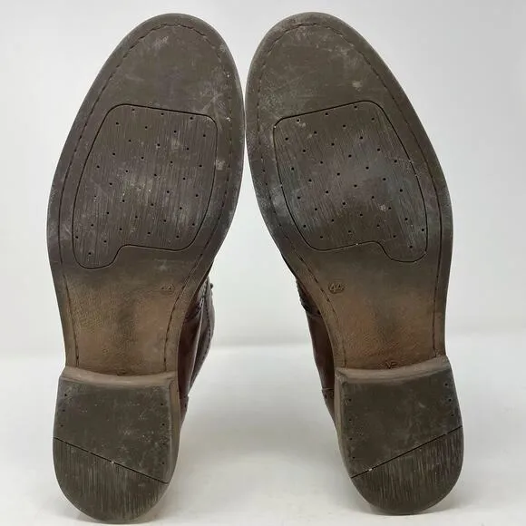 River Woods Brown Leather Oxfords Mid Ankle Boots Mens Size 44