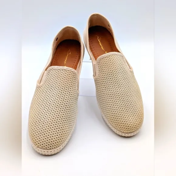 Rivieras Classic Canvas &amp; Mesh Slip-On Beige Size EU 11 US 44