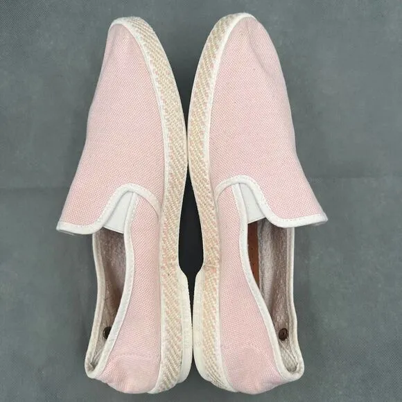 Rivieras Nymphe Cotton Canvas Slip On Classic Pink Canvas Sneakers Size 40