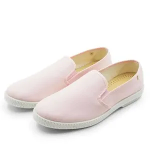 Rivieras Nymphe Cotton Canvas Slip On Classic Pink Canvas Sneakers Size 40