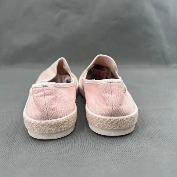 Rivieras Nymphe Cotton Canvas Slip On Classic Pink Canvas Sneakers Size 40