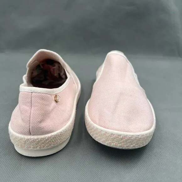 Rivieras Nymphe Cotton Canvas Slip On Classic Pink Canvas Sneakers Size 40