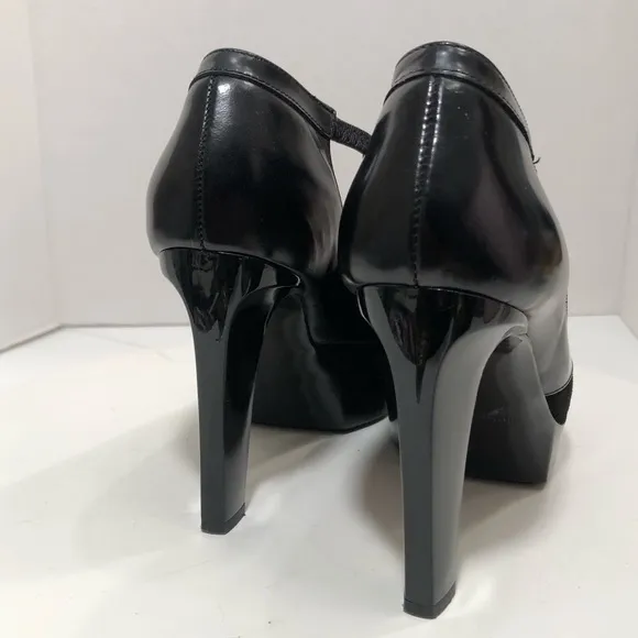 ROBERT CLERGERIE Black Leather | Suede Platforms 6