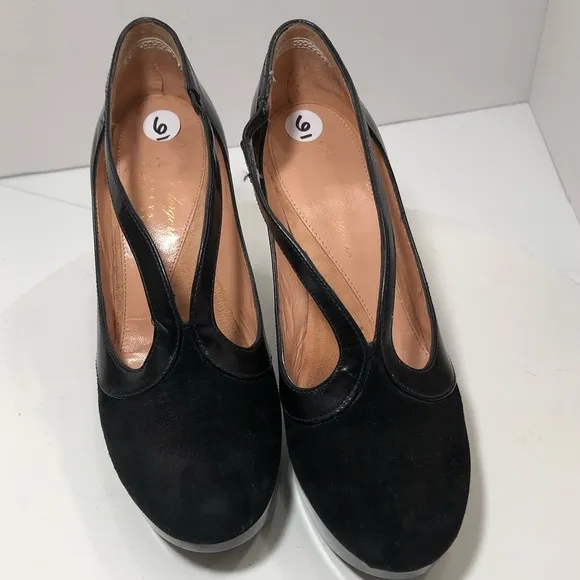 ROBERT CLERGERIE Black Leather | Suede Platforms 6