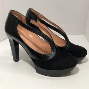 ROBERT CLERGERIE Black Leather | Suede Platforms 6
