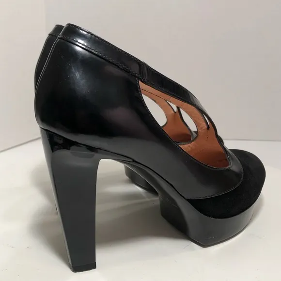 ROBERT CLERGERIE Black Leather | Suede Platforms 6