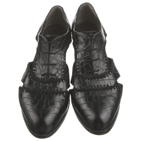 Robert Clergerie Embossed Leather Oxfords