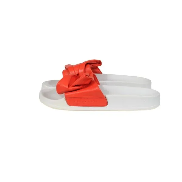 Robert Clergerie Womens Wendy Flip FlopsUS 9.5 EU 39.5 Orange White Water Slides