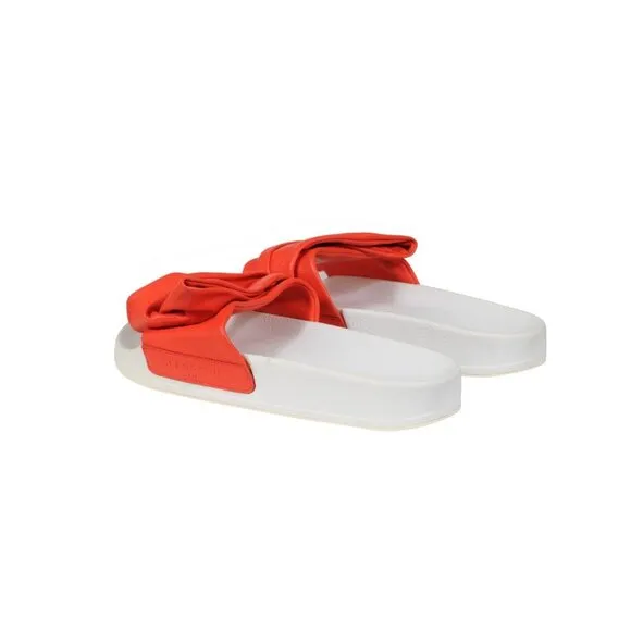 Robert Clergerie Womens Wendy Flip FlopsUS 9.5 EU 39.5 Orange White Water Slides
