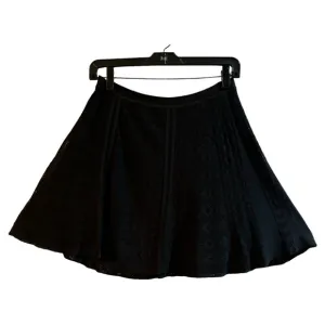 ROBERTO CAVALLI Aline knit mini skirt black square design Italian designer Med