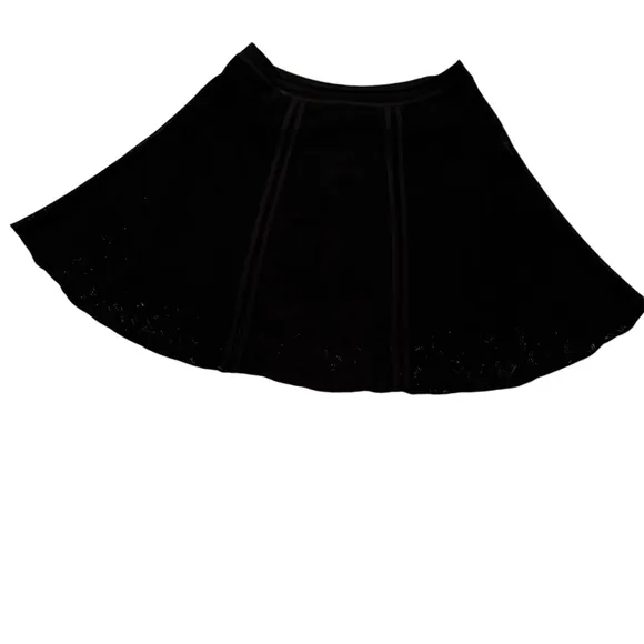 ROBERTO CAVALLI Aline knit mini skirt black square design Italian designer Med