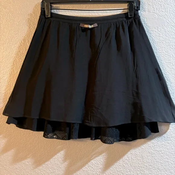 ROBERTO CAVALLI Aline knit mini skirt black square design Italian designer Med