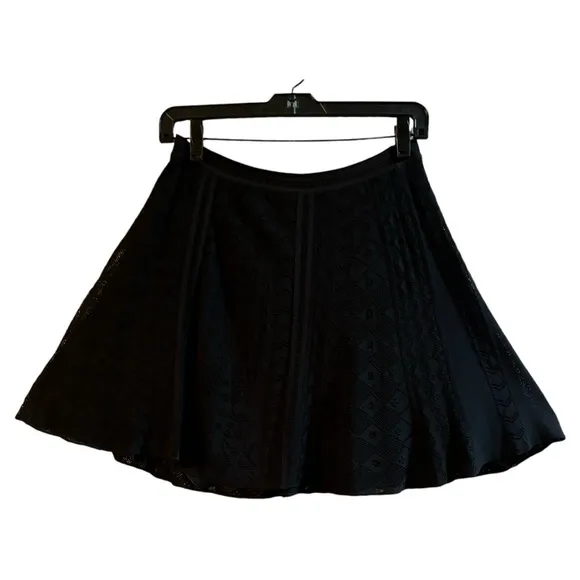 ROBERTO CAVALLI Aline knit mini skirt black square design Italian designer Med