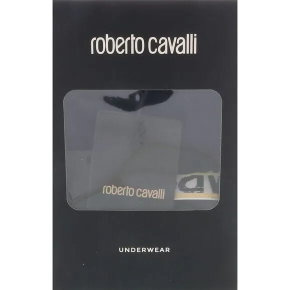 Roberto Cavalli Black Cotton Jersey Stretch Brief Slip-2-Pack-